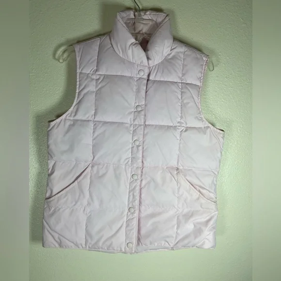Land’s End Light Pink Quilted Women’s down Puffer Vest.Lightweight, Pre-Owned. - Picture 6 of 7